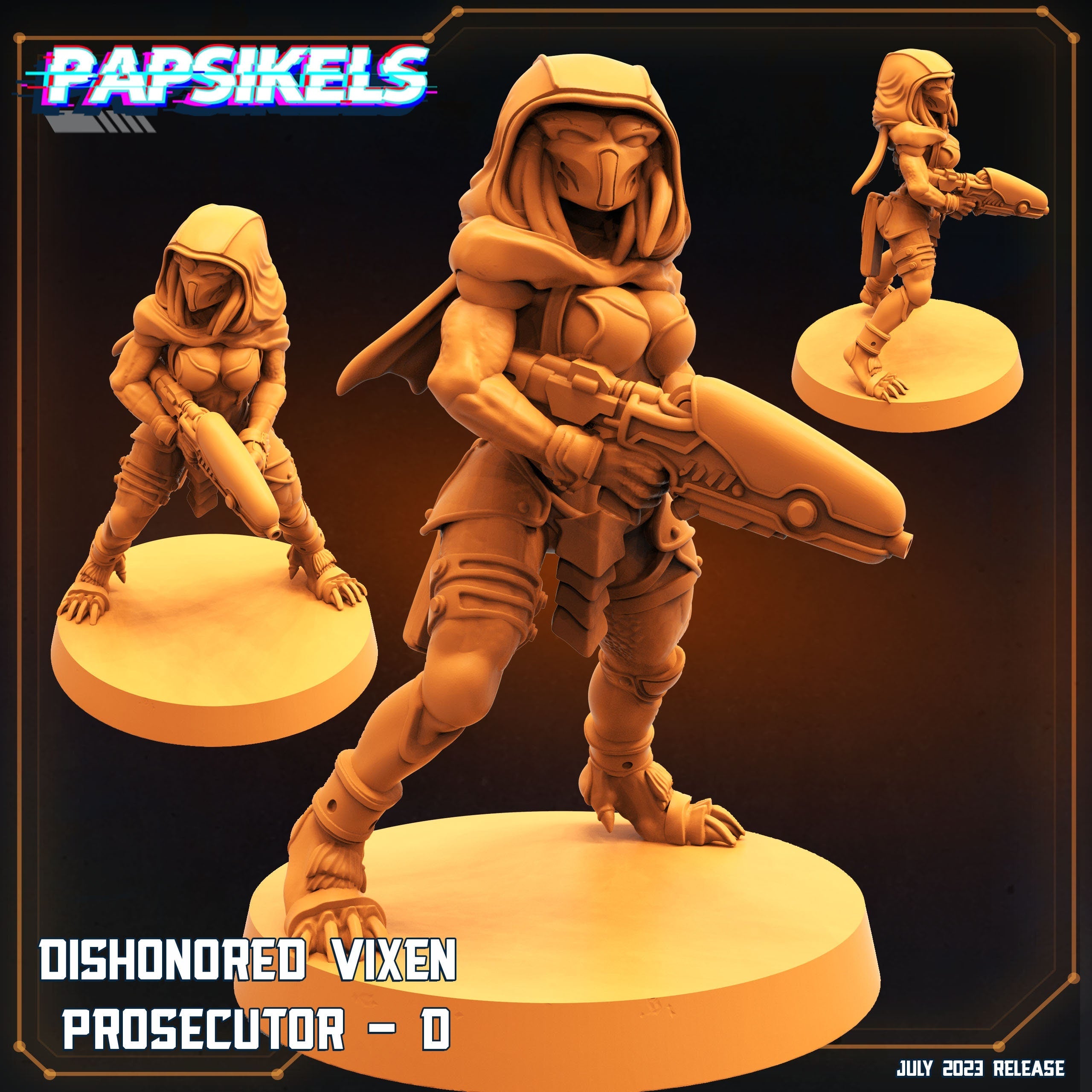 Xenowars Dishonored Vixen Persecutor Squad Miniatures Set 1 - Papsikels TTRPG Resin Print Models