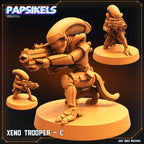 Xenowars Xeno Trooper Squad: 32mm Papsikels Miniatures for Sci-Fi Tabletop Gaming & RPG Enthusiasts