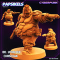 Cyberpunk Law Enforcer 32mm Miniature - Papsikels Upholder Chrischan RPG Figurine