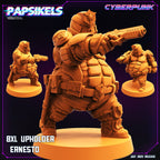 Cyberpunk Law Enforcer Ernesto 32mm Miniature - RPG Figure by Papsikels