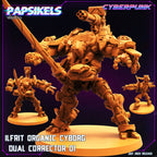 Organic Cyborg Dual Corrector 01 Miniature - Sculpted by Papsikels for Cyberpunk Wargaming and RPG