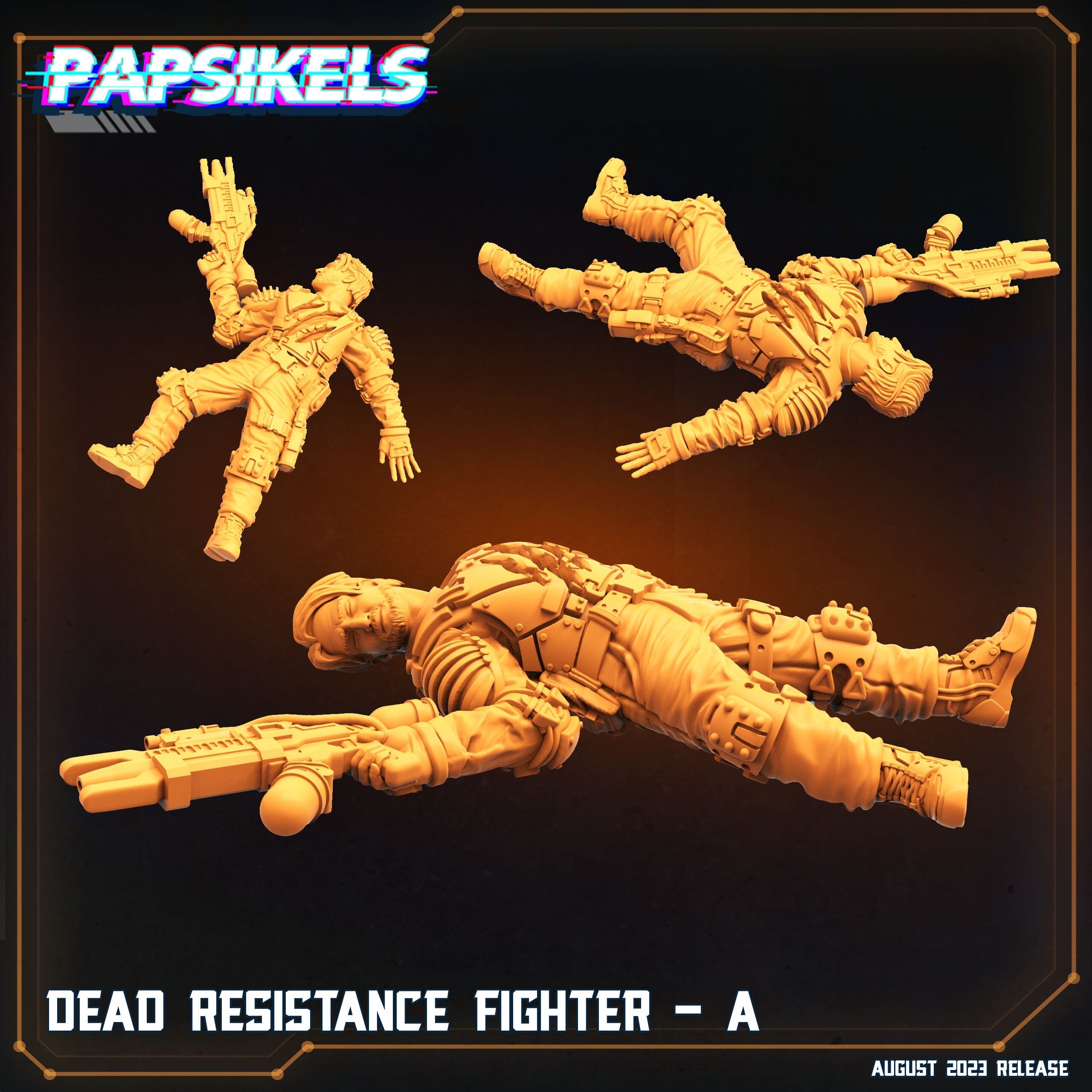 Xenowars Genesis: Dead Resistance Fighters - Sci-Fi Resin Miniature for Tabletop RPG (32mm)