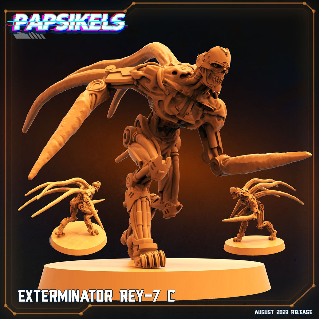 Xenowars Genesis: Exterminator Rey-7 Squad - 32mm Sci-Fi Resin Miniature for Tabletop RPG & Wargaming