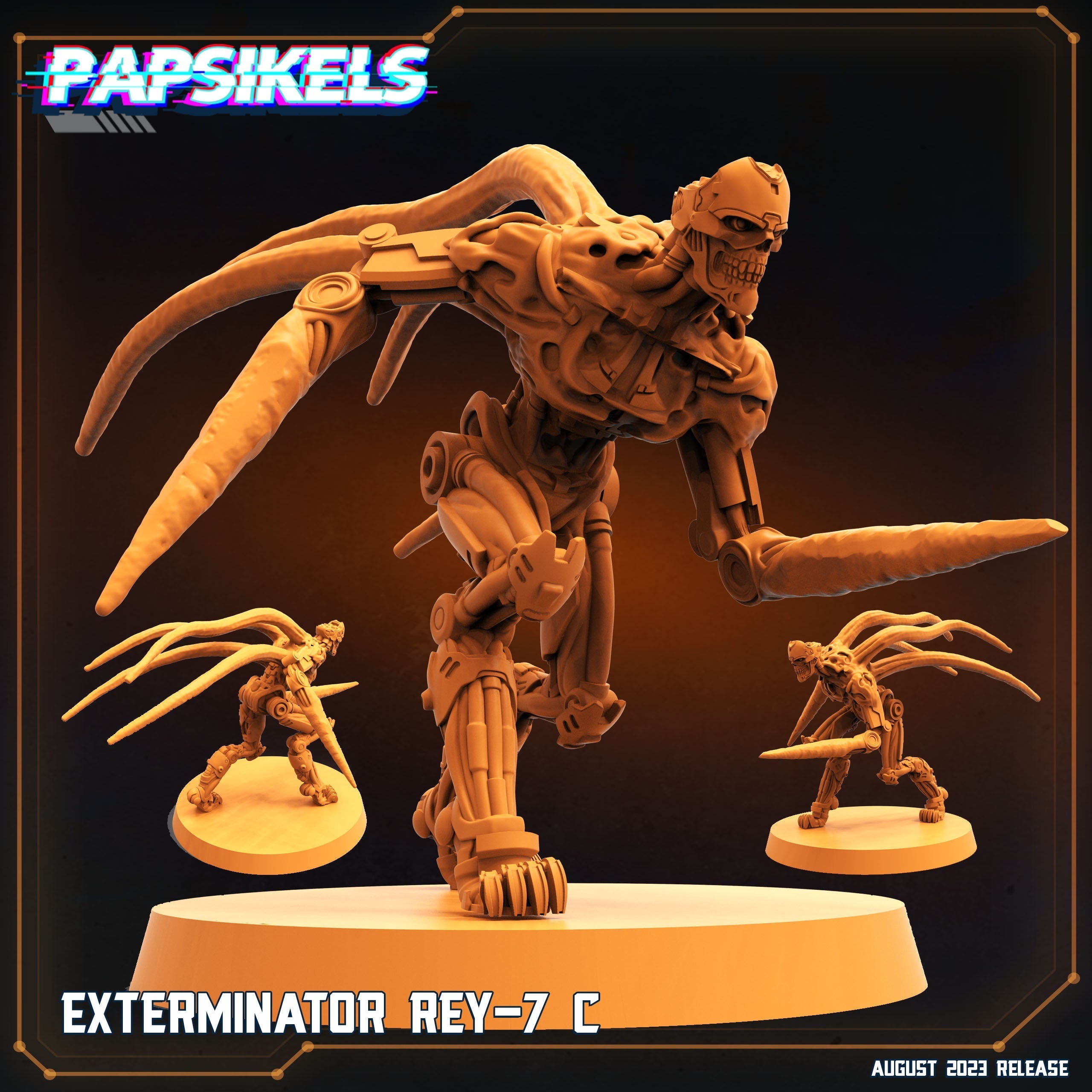 Xenowars Genesis: Exterminator Rey-7 Squad - 32mm Sci-Fi Resin Miniature for Tabletop RPG & Wargaming