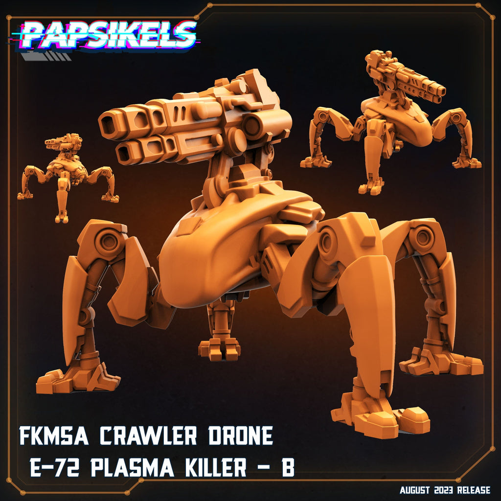 Xenowars Genesis FKSMA Crawler Drone E-72 Plasma Killer Squad - Sci-Fi Tabletop Miniature 32mm by Papsikels