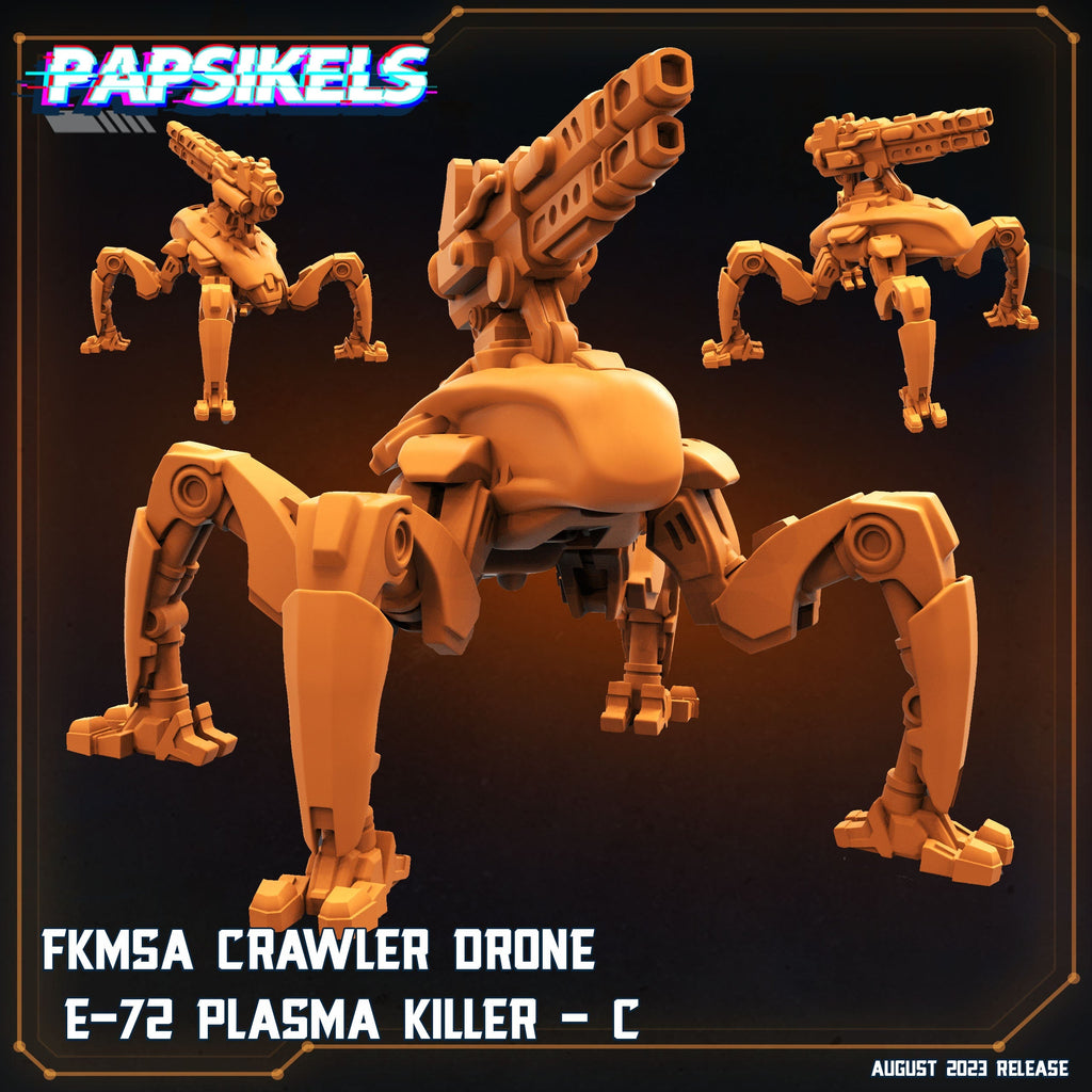 Xenowars Genesis FKSMA Crawler Drone E-72 Plasma Killer Squad - Sci-Fi Tabletop Miniature 32mm by Papsikels
