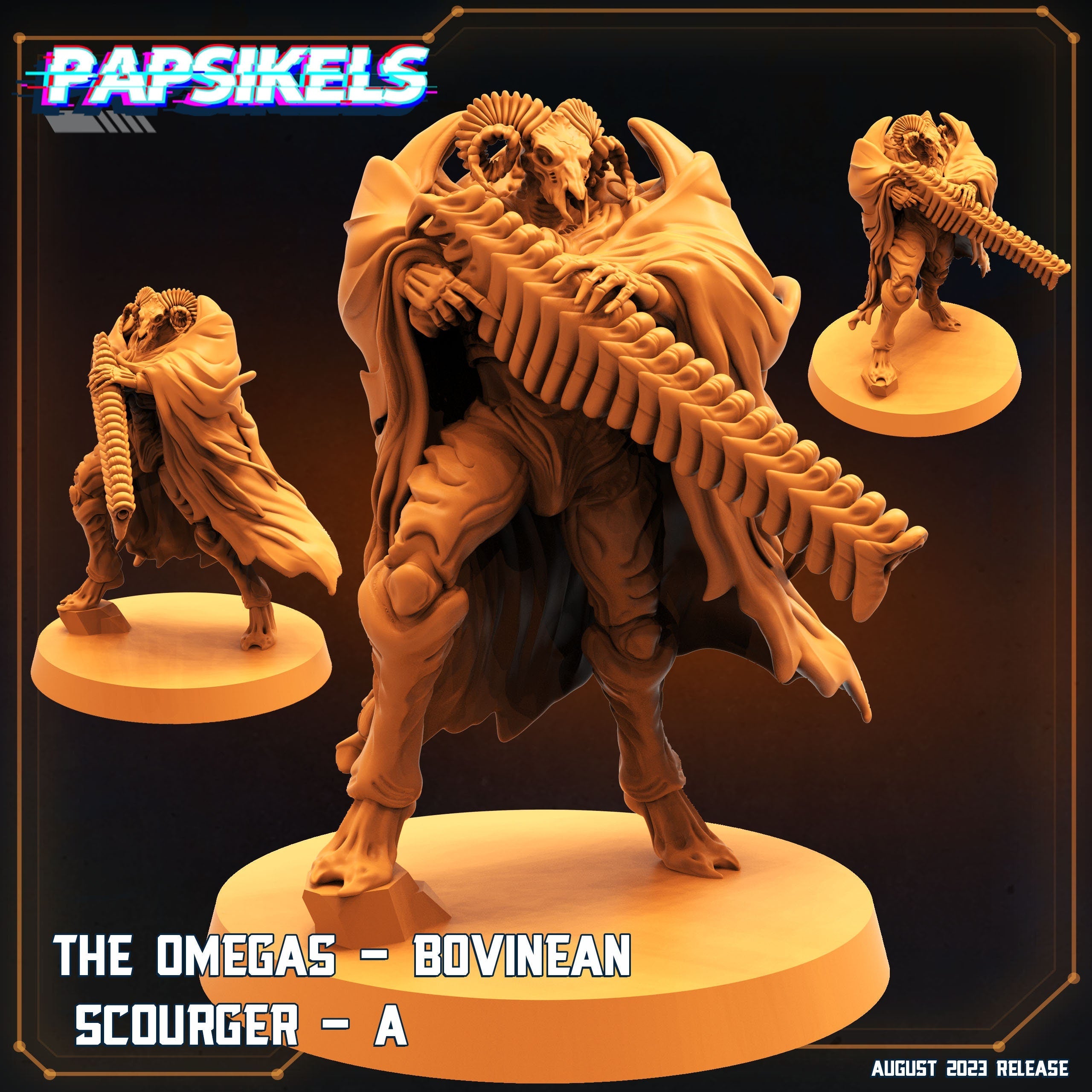 Xenowars Genesis Omegas Bovinean Sourger: 32mm Sci-Fi Resin Miniature for Tabletop RPG & Wargaming