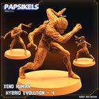 Xenowars Genesis: Xeno Human Hybrid Evolution Miniature - 32mm Sci-Fi Resin Figure for Tabletop RPG Gaming