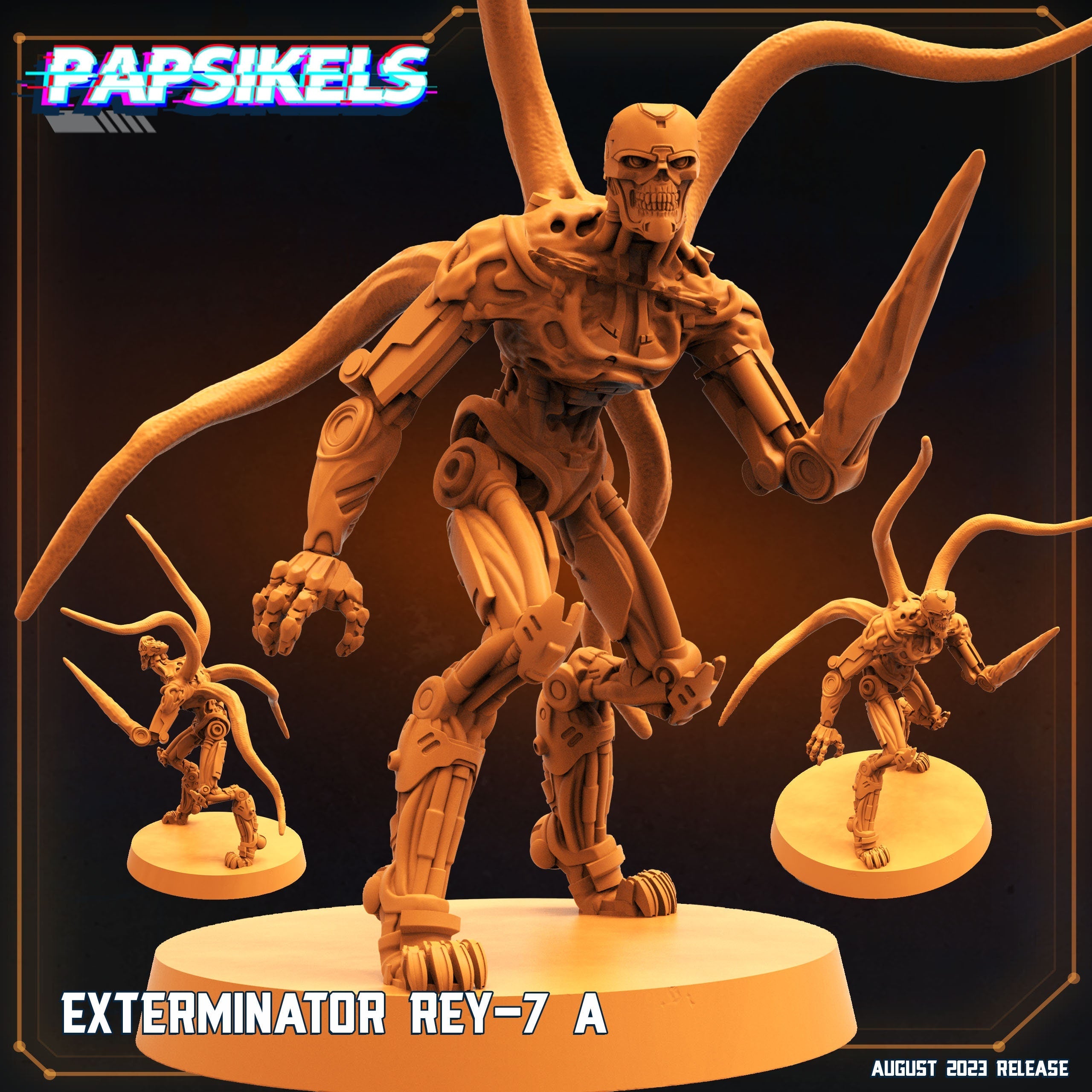 Xenowars Genesis: Exterminator Rey-7 Squad - 32mm Sci-Fi Resin Miniature for Tabletop RPG & Wargaming