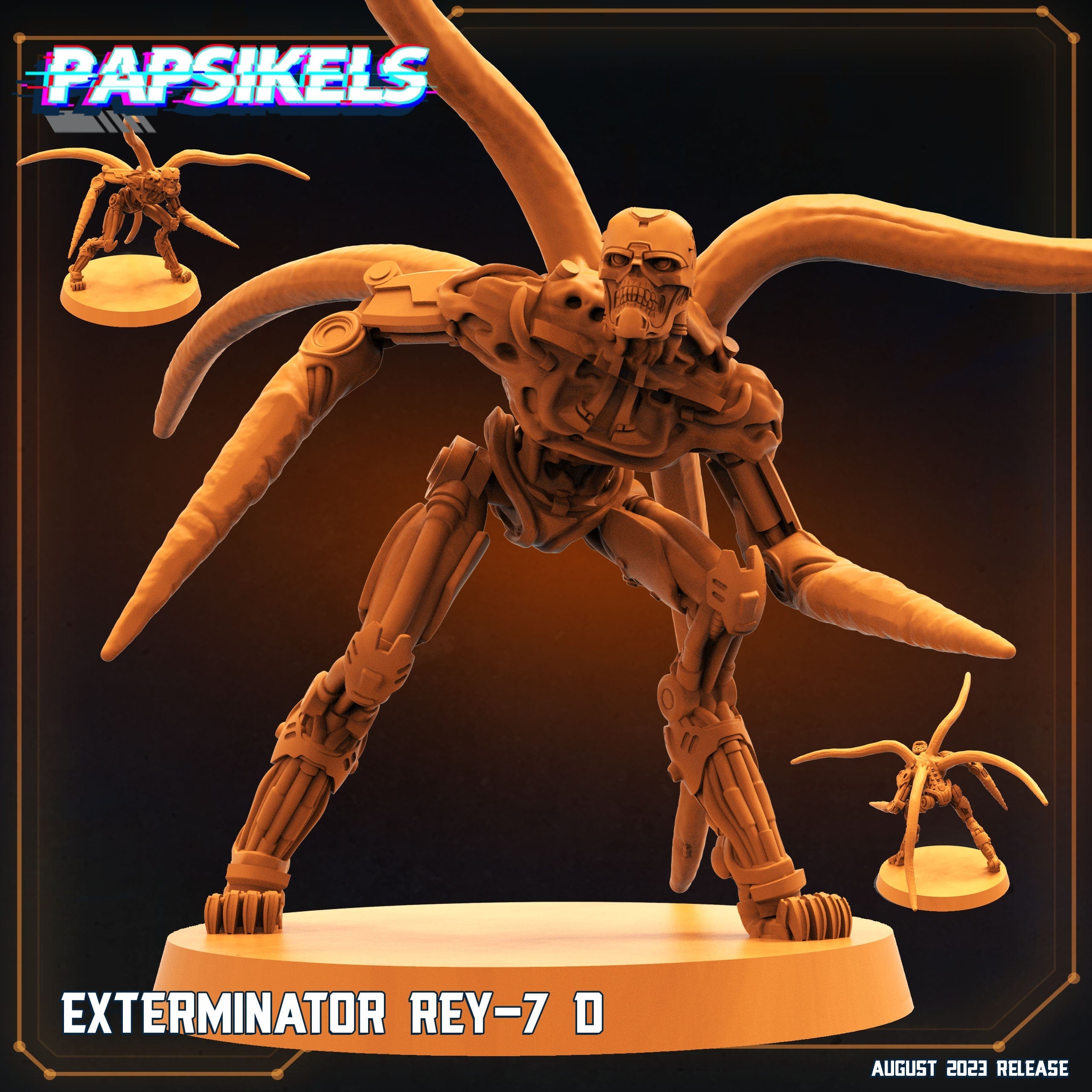 Xenowars Genesis: Exterminator Rey-7 Squad - 32mm Sci-Fi Resin Miniature for Tabletop RPG & Wargaming