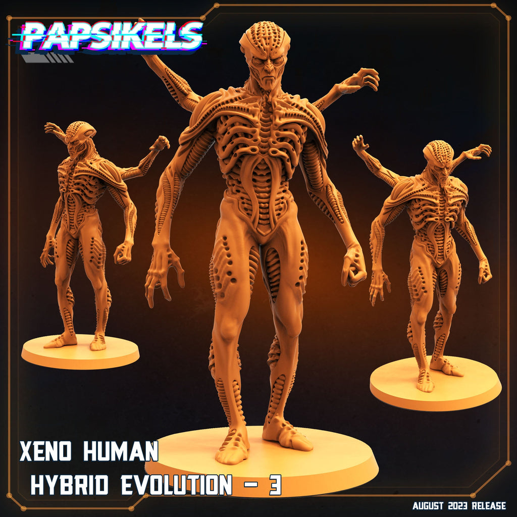 Xenowars Genesis: Xeno Human Hybrid Evolution Miniature - 32mm Sci-Fi Resin Figure for Tabletop RPG Gaming