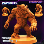 Cyberpunk Batmotiths Zoanoid Miniature: 32mm Guyver-Inspired Papsinoid Figure for RPG & Anime Fans