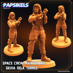 Silvia - Sci-Fi Space Crew Miniature: 28mm/32mm RPG Tabletop Gaming