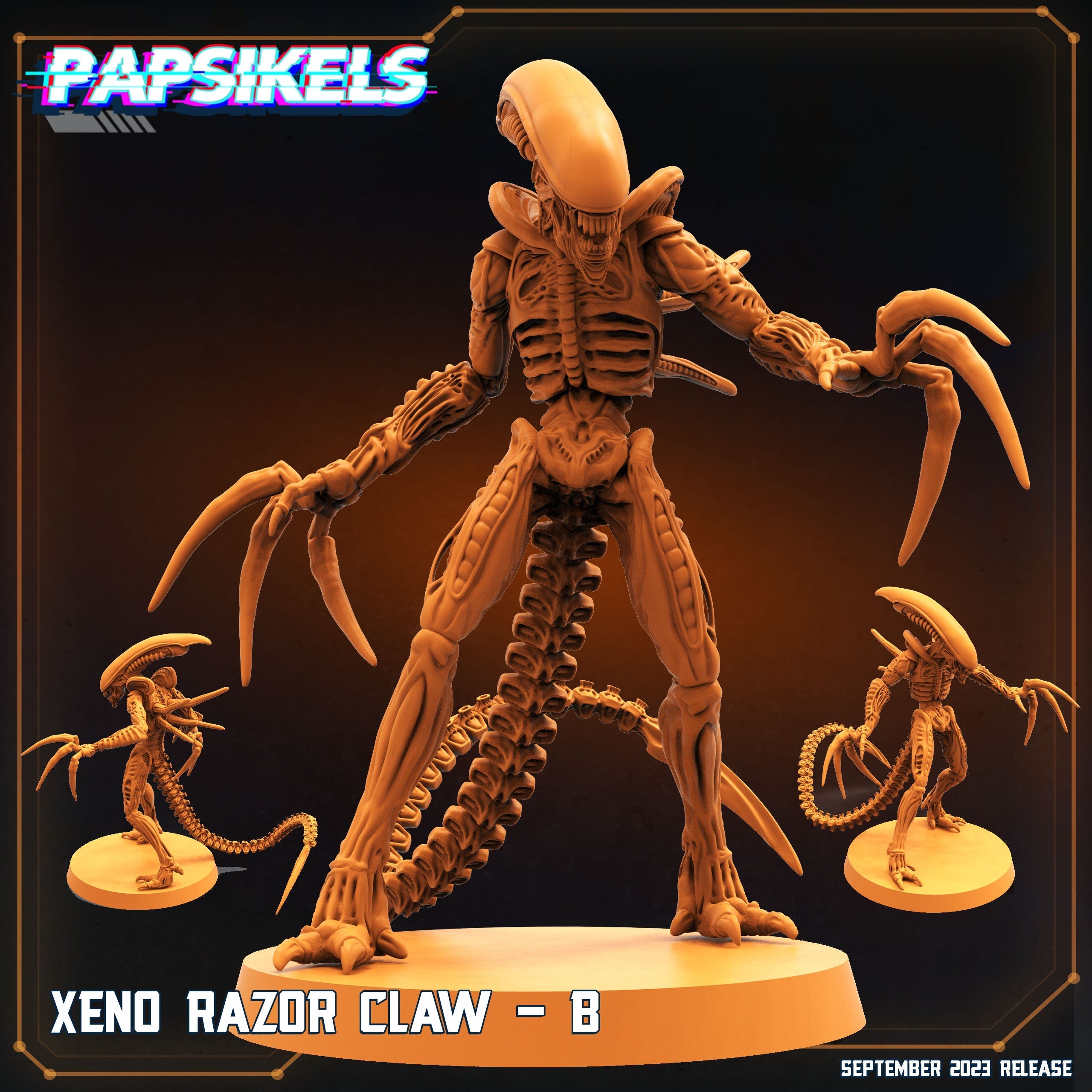 Alien Razor Claw Miniature: Sci-Fi 32mm Resin Figure for Tabletop RPG, Xenowars, AVP Games