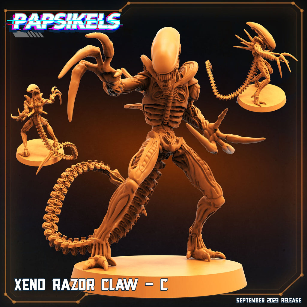 Alien Razor Claw Miniature: Sci-Fi 32mm Resin Figure for Tabletop RPG, Xenowars, AVP Games