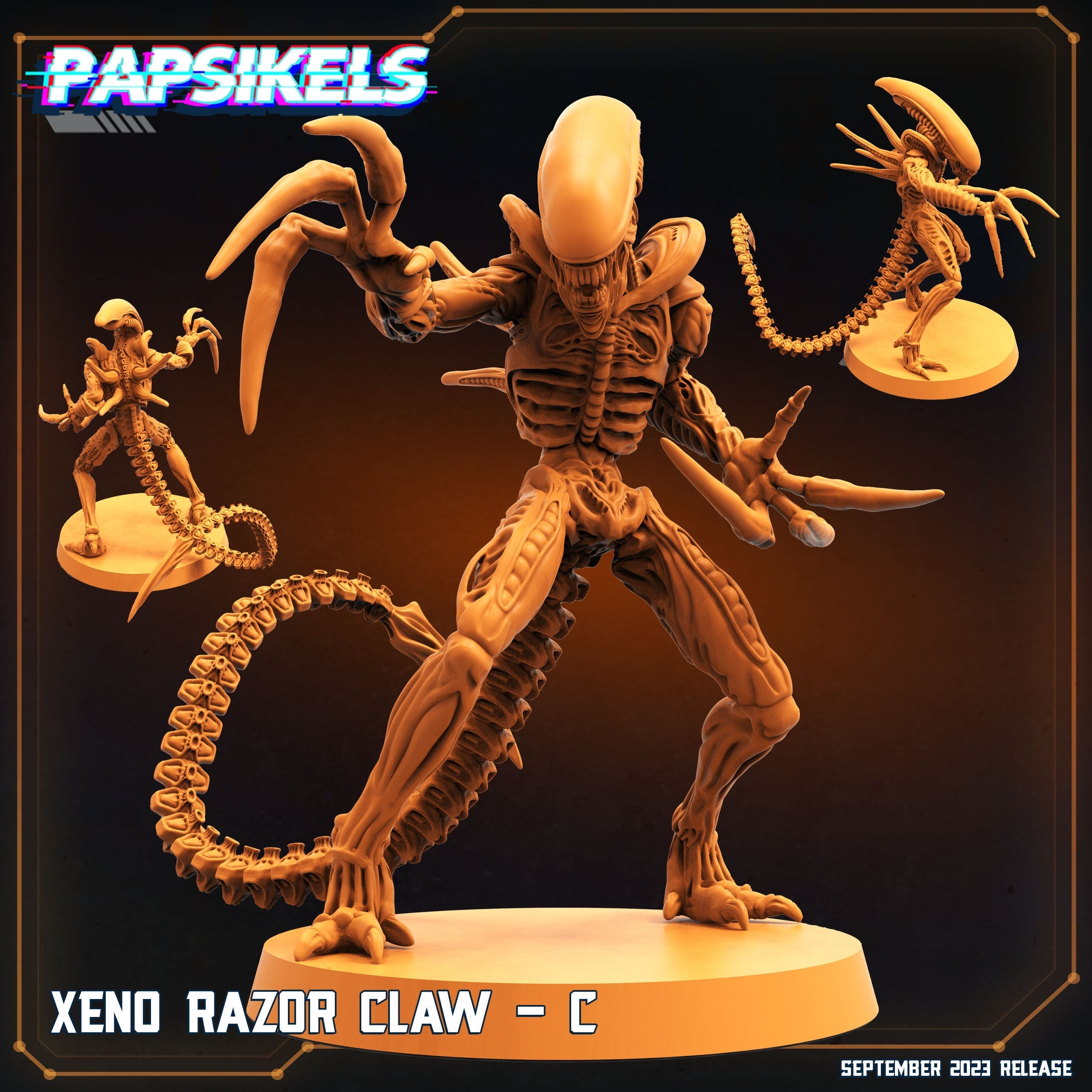 Alien Razor Claw Miniature: Sci-Fi 32mm Resin Figure for Tabletop RPG, Xenowars, AVP Games