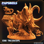 Xenowars  Xeno Triceratops Resin Miniature - Papsikels Alien-Inspired Dinosaur for TTRPG Tabletop Gaming