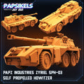 Papz Industries Zyriel SPH-03 Self-Propelled Howitzer Miniature: Cyberpunk Wargaming Sculpture for TTRPG & RPG
