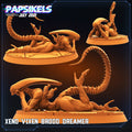 Xenomorphic Vixen Brood Dreamer Miniature: 32mm Papsikels Alien Figure for RPG & Tabletop Gaming