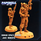 Alien vs Human Fire Team Alkasid: 32mm Papsikels Miniatures for Sci-Fi RPG & Tabletop Gaming