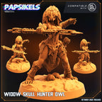Widow Skull Hunter Owl: 32mm Resin Miniature for Tabletop RPG & One Page Rules Army