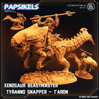 Xenosaur Tyranno Beastmaster Riders - Skull Hunters Army for Tabletop Gaming (32mm Resin Miniatures)