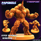 Cyberpunk Hyper Papsinoid Berbederb (Guyver) 32mm Miniature for RPG, Anime-Inspired Tabletop Gaming