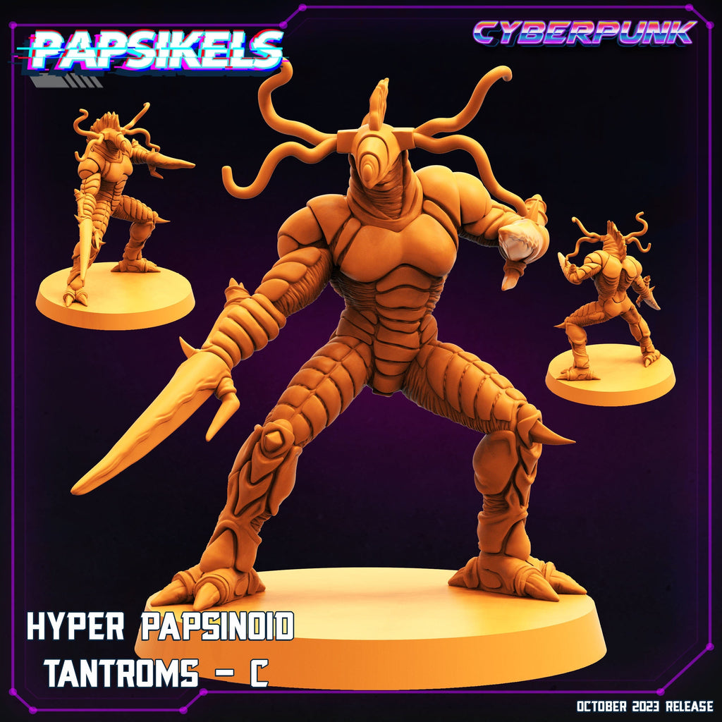 Cyberpunk Hyper Papsinoid Tantroms Guyver 32mm Miniature for RPG, TTRPG, Anime & Manga Enthusiasts
