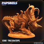Xenowars  Xeno Triceratops Resin Miniature - Papsikels Alien-Inspired Dinosaur for TTRPG Tabletop Gaming