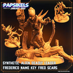 Alien vs Humans Fran Nine Team Synth Miniatures - Sci-Fi RPG Tabletop Gaming Figures by Papsikels