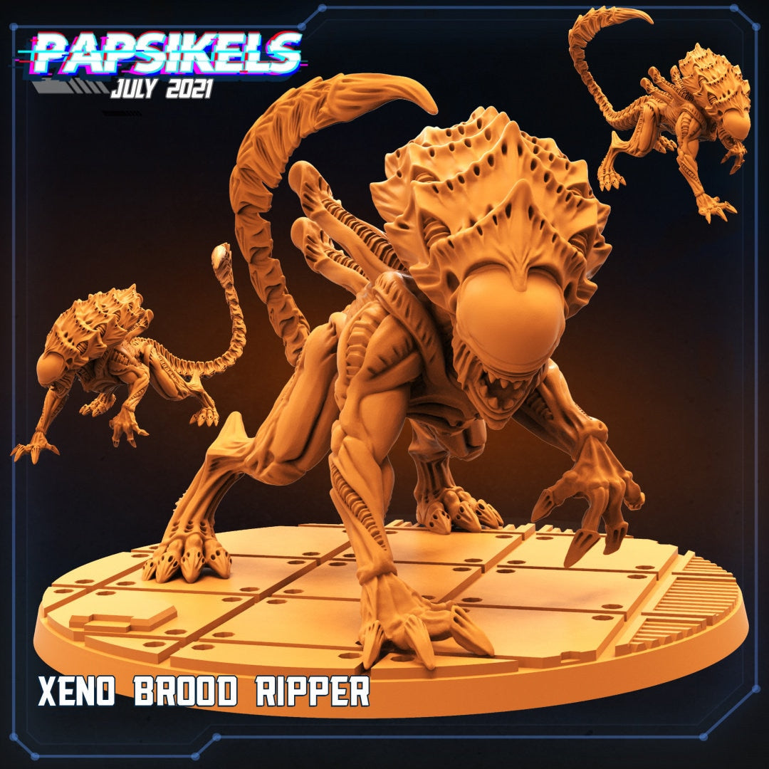Xenomorph Xeno Brood Ripper Miniature: 32mm Papsikels Alien Figure for RPG, Tabletop Gaming & Collection