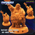 Cyberpunk Batchoy Gang Leader Big Boss Papa J Miniature - 32mm Scale RPG Figure for TTRPG Games