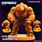 Cyberpunk Hyper Papsinoid Berbederb (Guyver) 32mm Miniature for RPG, Anime-Inspired Tabletop Gaming