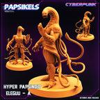 Cyberpunk Hyper Papsinoid Eleguu 32mm Miniature - Guyver-Inspired Papsikels for RPG and Tabletop Gaming