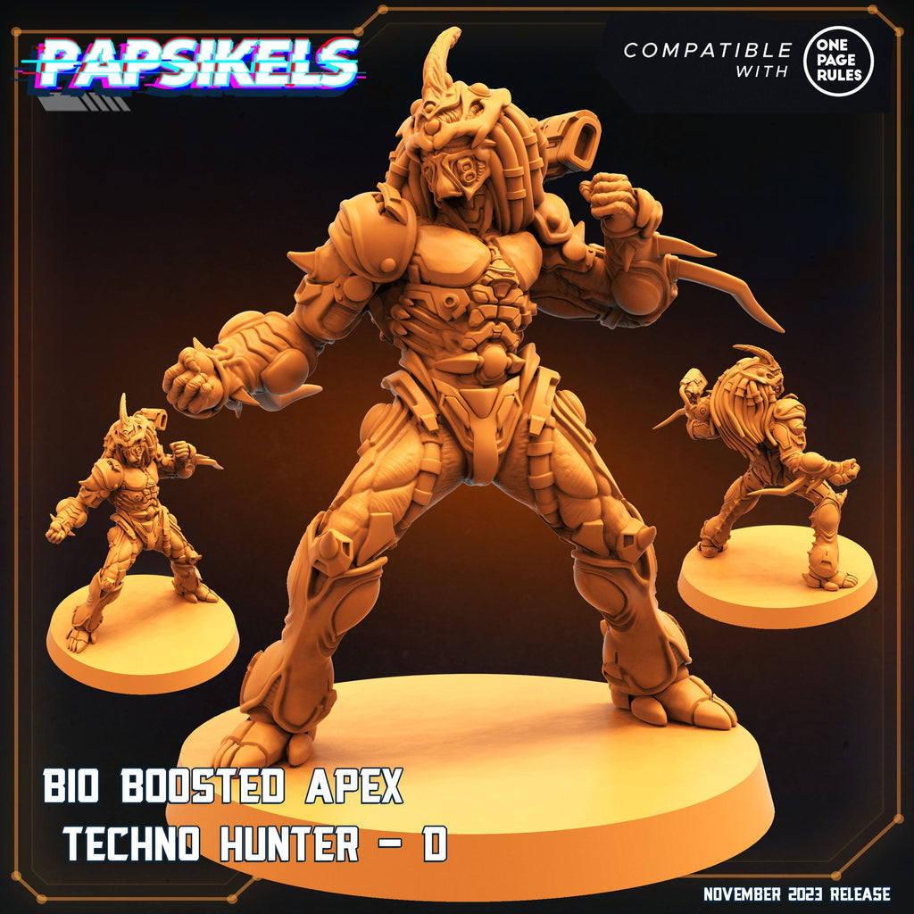 Bio-Enhanced Techno Apex Hunters: Guyver-Inspired Skull Army Miniatures for One Page Rules Tabletop Gaming