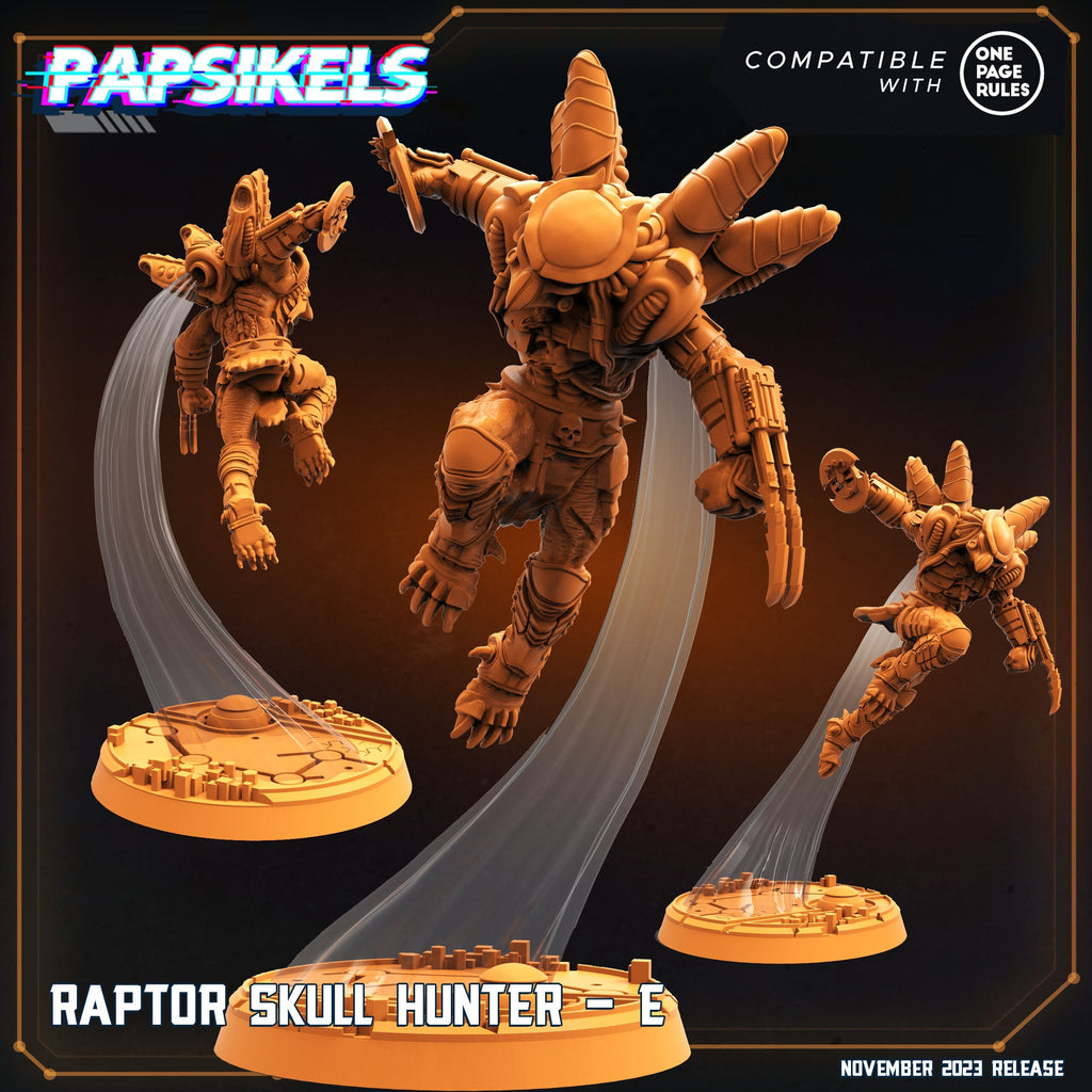 Raptor Skull Hunters Army: Guyver Hybrid Miniatures for Tabletop RPG (32mm, Resin)