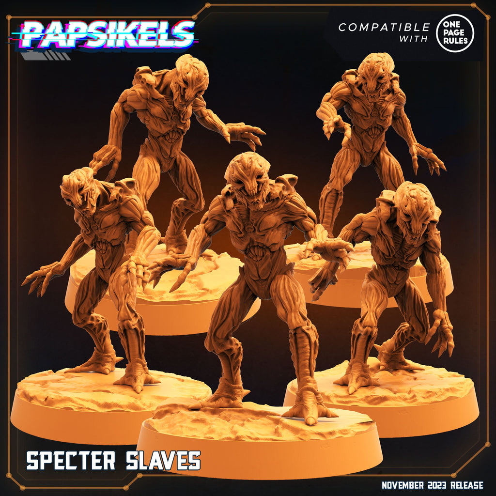 Specter Slaves Skull Hunters Army - 32mm Resin Miniatures for Tabletop RPG and One Page Rules