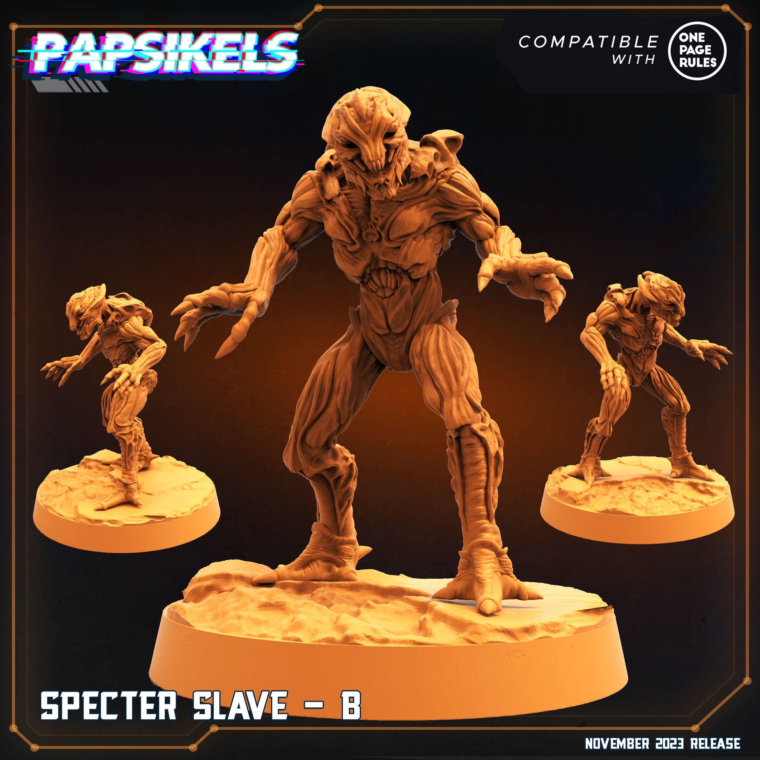 Specter Slaves Skull Hunters Army - 32mm Resin Miniatures for Tabletop RPG and One Page Rules