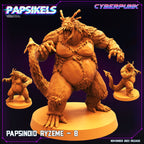 Cyberpunk Papsinoid Ryzeme (Guyver) 32mm Miniature for Tabletop RPG, Anime-Inspired Sci-Fi Gaming