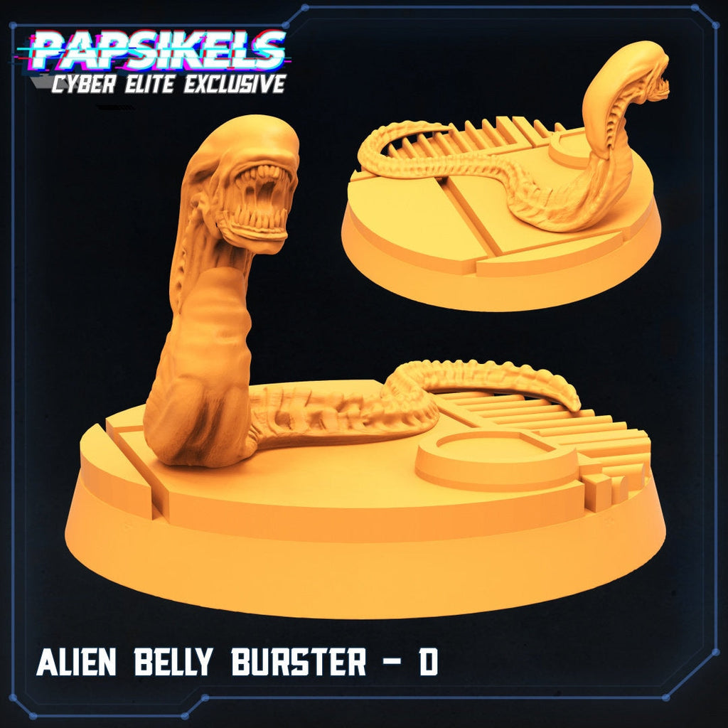 Aliens vs Humans: 32mm Belly Burster Chestburster Model Set - 4 Miniatures for RPG & Tabletop Gaming