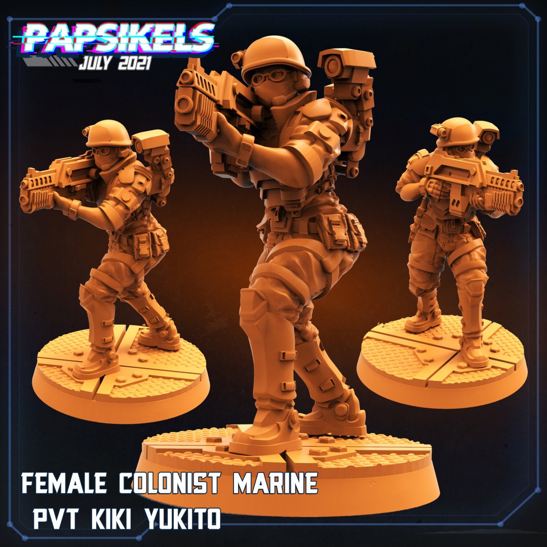 Alien vs Human Team Valkyrie 32mm Miniatures - Skull Hunters for RPG, TTRPG, Colonial Marines Battles