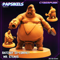 Cyberpunk Ex-Convict Mr. Steaks 32mm Miniature by Papsikels for RPG and TTRPG Gaming