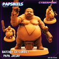 Cyberpunk Batchoy Ex-Convict Papa JayJay 32mm Miniature for RPG and TTRPG Tabletop Gaming