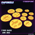 Cyberpunk Miniature Bases for RPG & TTRPG - Various Sizes (25mm-50mm) - Papsikels June 2023 Collection