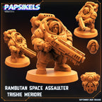 Space Rambutans: 32mm Mini Figures for Sci-Fi RPG, Alien vs Human Skull Hunters, Colonial Marines