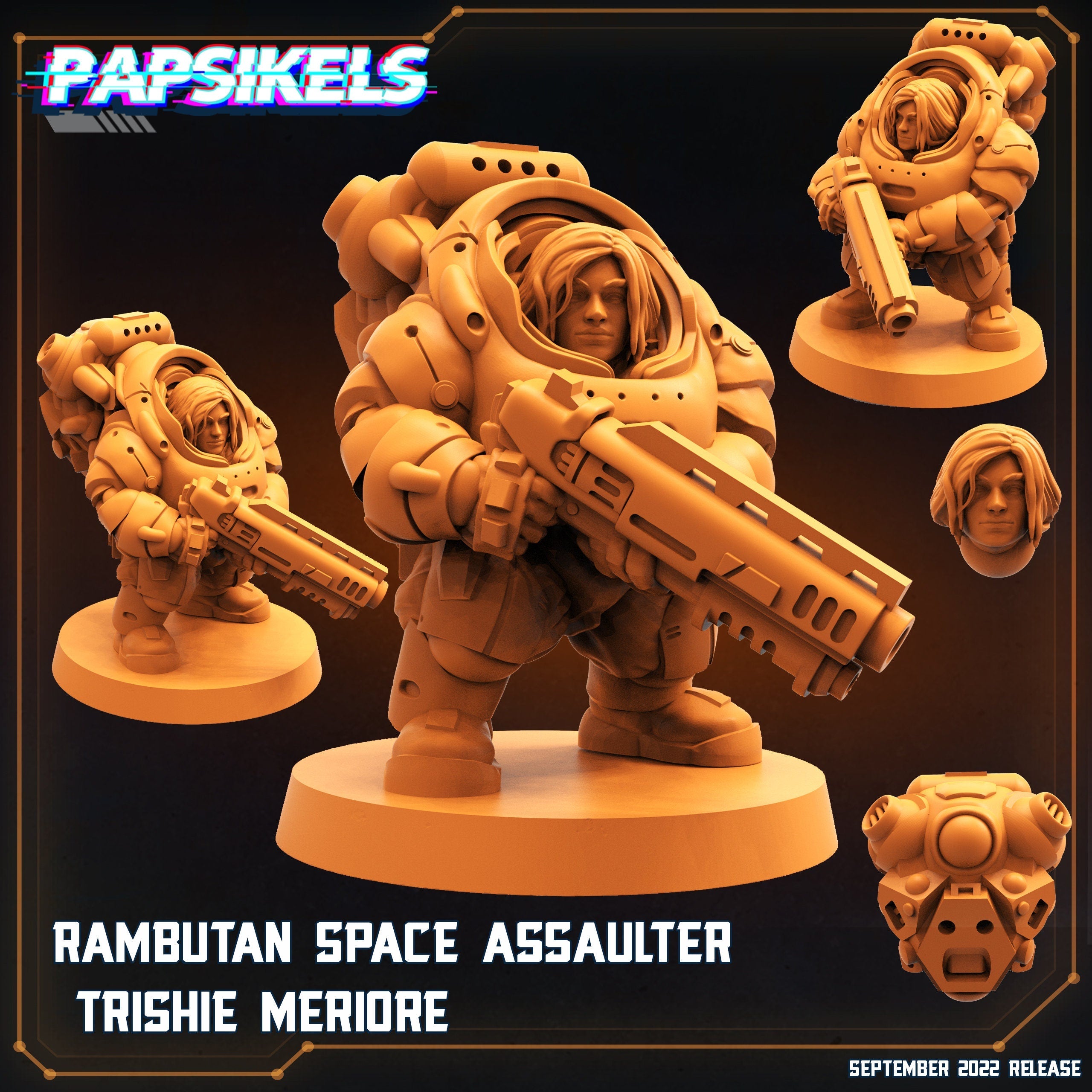 Space Rambutans: 32mm Mini Figures for Sci-Fi RPG, Alien vs Human Skull Hunters, Colonial Marines