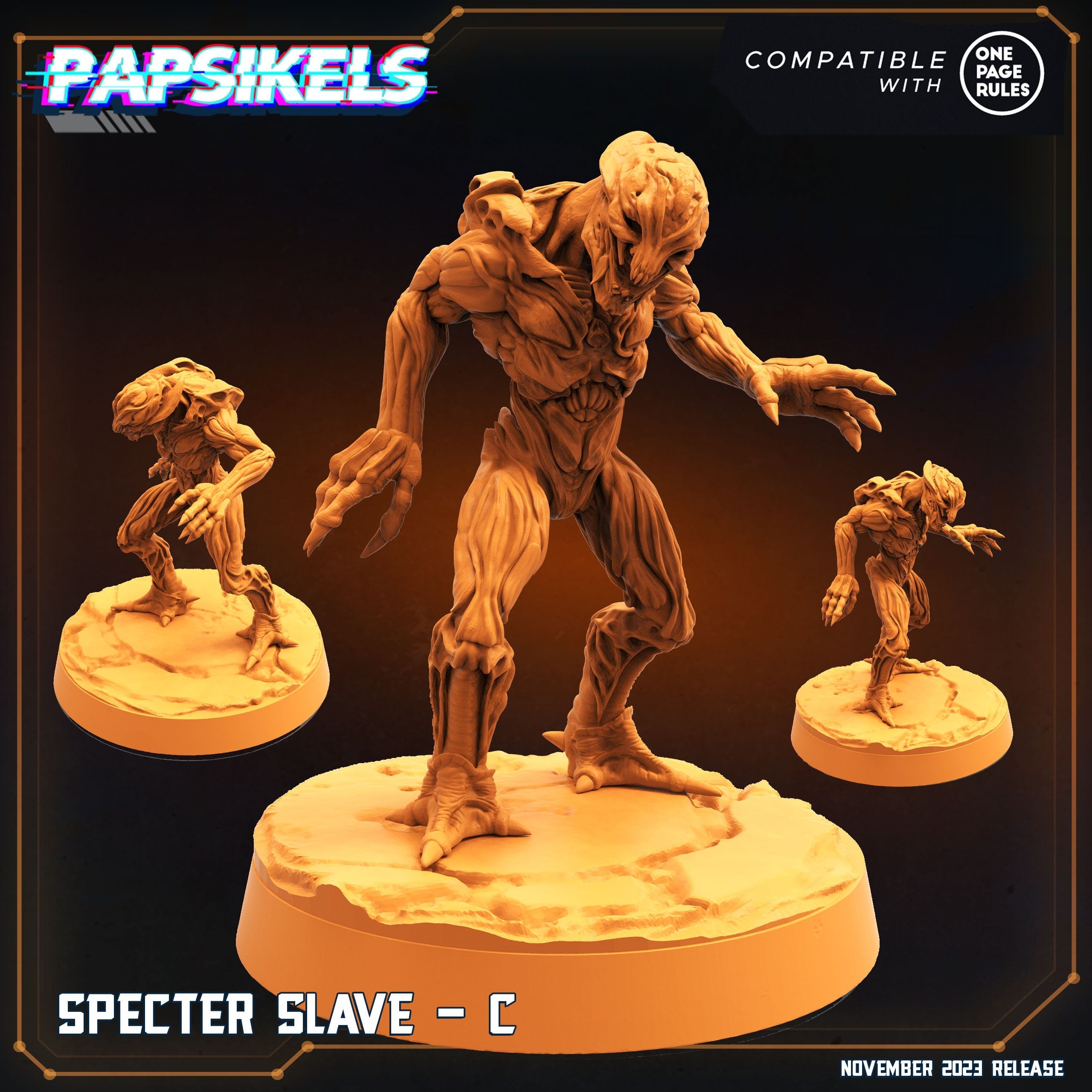 Specter Slaves Skull Hunters Army - 32mm Resin Miniatures for Tabletop RPG and One Page Rules
