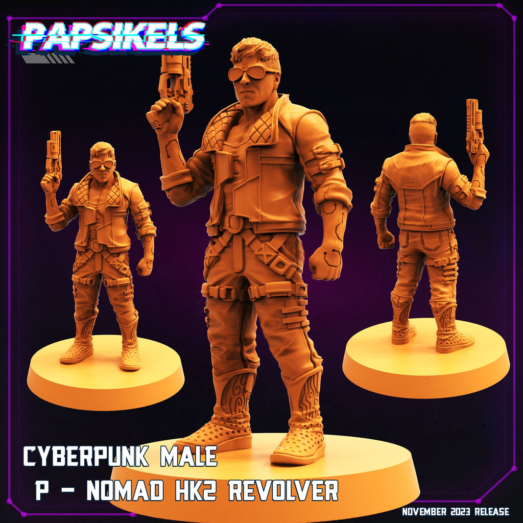 Cyberpunk P-Nomad Exterminators 32mm Miniature - Sci-Fi RPG Tabletop Gaming Figure by Papsikels