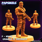 Cyberpunk P-Nomad Exterminators 32mm Miniature - Sci-Fi RPG Tabletop Gaming Figure by Papsikels