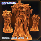 Sci-Fi Colonial Marine Victims: 32mm Miniatures for Aliens vs Humans Tabletop Gaming by Papsikels